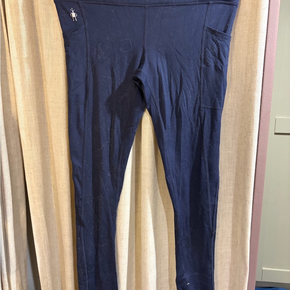 Smartwool Dark Blue Leggings with Logo